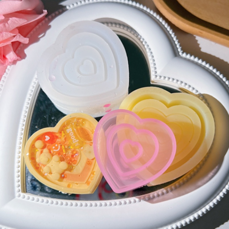 Khuôn Silicone Làm Móc Khóa Hình Trái Tim / Cánh Thiên Thần