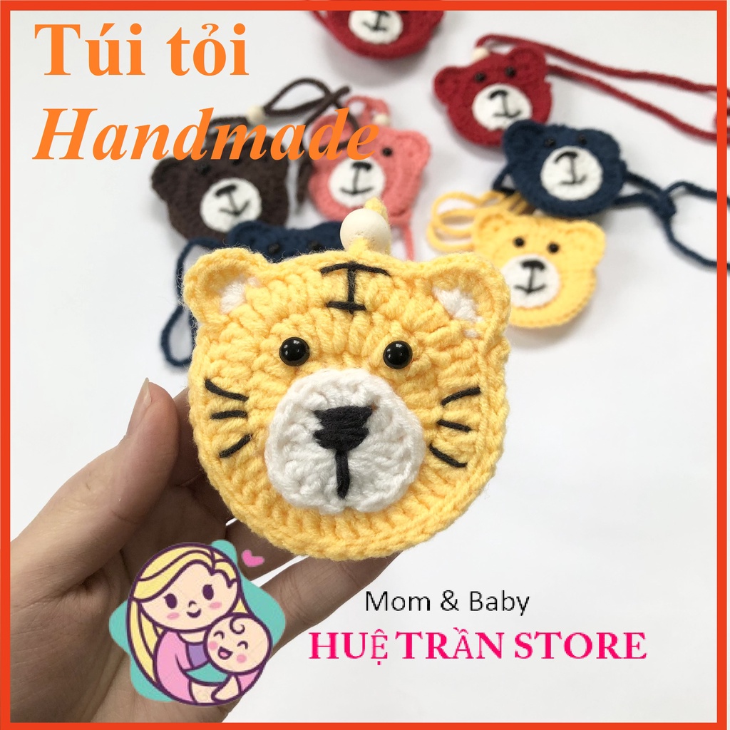 Túi tỏi, túi đựng tỏi  handmade len cho bé tránh vía