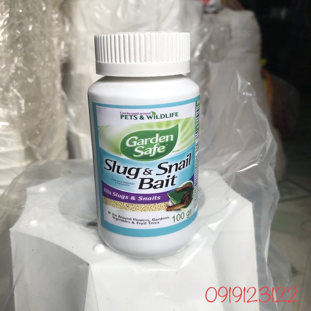 Bả Diệt Sên nhớt Mỹ Slug &amp; Snail Bait Garden Safe dạng hạt an toàn, hiệu quả