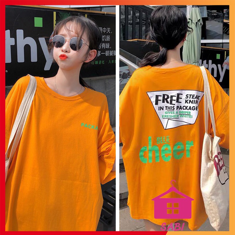 [Mã WARN10 giảm 10k đơn 99k] Áo thun tay lỡ form rộng unisex 100% COTTON - Áo phông nữ BLUECHEER - SABI SHOP