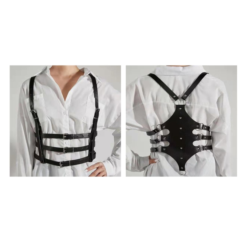 Thắt Lưng Dây Nịt Chất Liệu Da PU Phong Cách Punk Thời Trang Cho Nữ