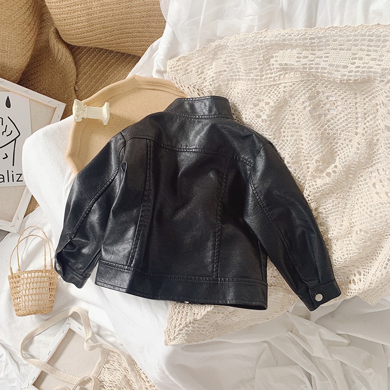 Áo Khoác Da Thời Trang 2023 Cá Tính Cho Bé Gái Bé Trai Siêu Mềm