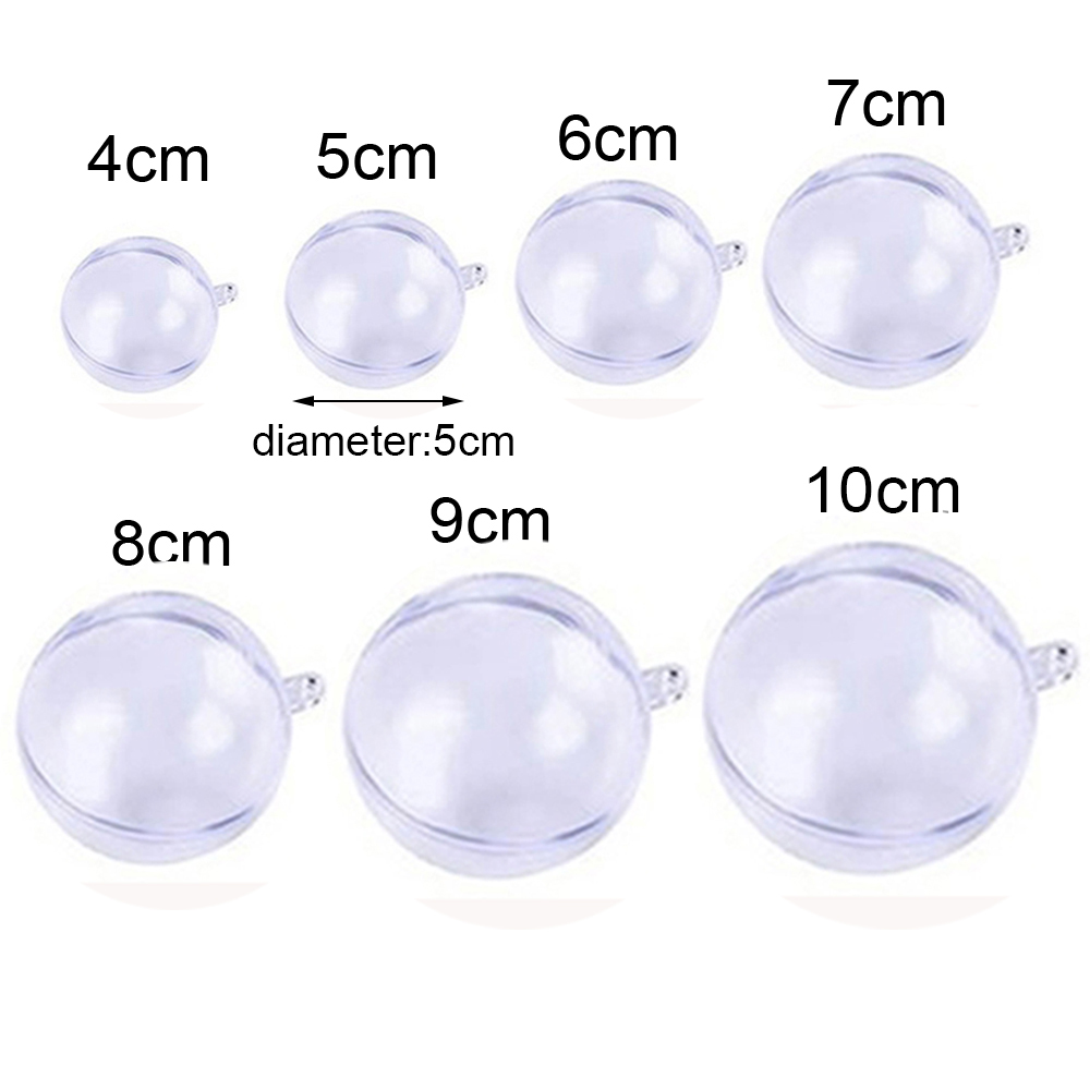 Set 5 Quả Cầu Nhựa Trong Suốt Trang Trí Giáng Sinh | BigBuy360 - bigbuy360.vn