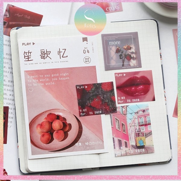 [HOTIS] Sticker ảnh chụp phong cách Vintage Instagram trang trí bìa/ sổ tay/ sketchbook - 40 miếng dán