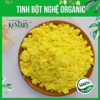 Tinh Bột Nghệ Vàng Organic Kentary - Túi zip 100g  - Sấy Khô Tự Nhiên - Có Giấy Kiểm Định Sấy