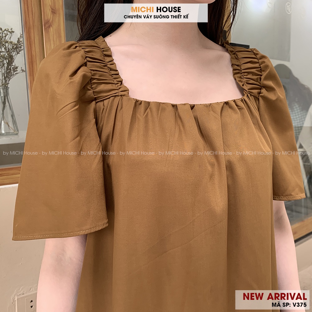 Váy Suông Maxi Đi Biển Vintage Kiểu Dáng Hàn Quốc Xinh Cổ Vuông MICHI House V375 | BigBuy360 - bigbuy360.vn