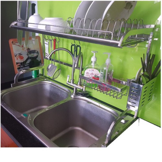 Kệ úp chén bát inox 304 trên chậu rửa - Kệ để trên bồn rửa chén - Giá để chén bát phía trên chậu rửa