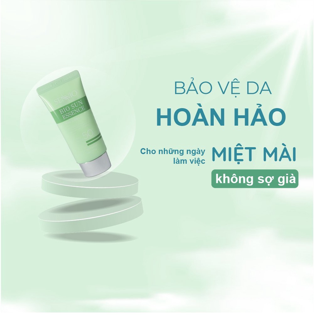Kem chống nắng Sennio Bio Sun Essence dạng tinh chất dưỡng trắng da chống ánh sáng xanh 50ml SNO 825