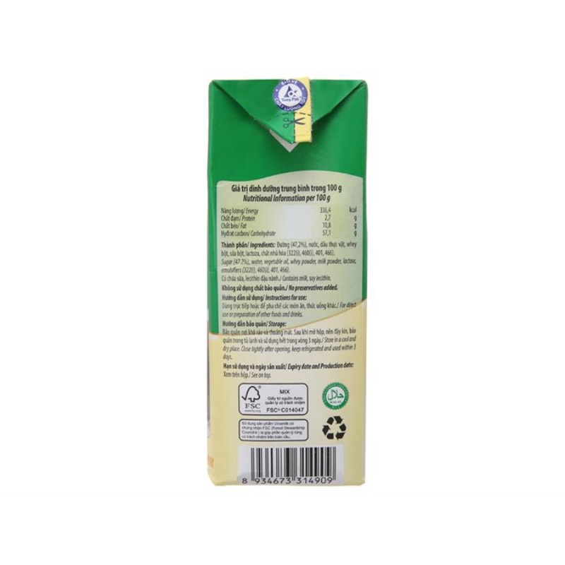 Kem đặc có đường Ngôi sao Phương Nam Xanh lá hộp 1,284kg