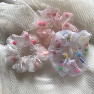 100 Hạt pompom - pom pom làm scrunchies