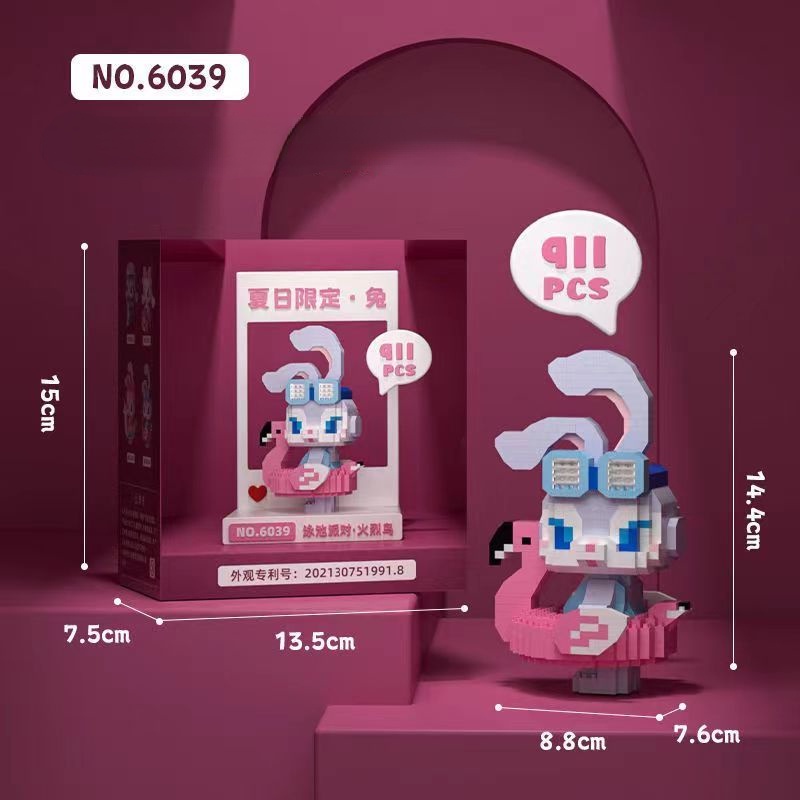 Khối Đồ Chơi Lắp Ráp Hình Thỏ Dễ Thương Dành Cho Bé