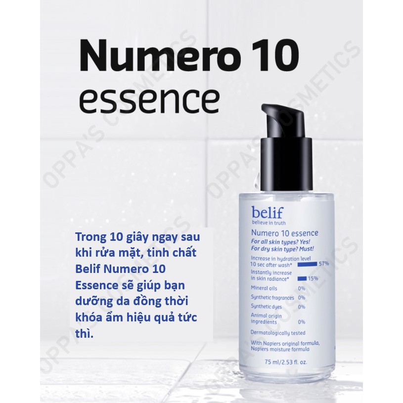 Tinh chất Belif Numero 10 75ml dưỡng da khoá ẩm tiện dụng