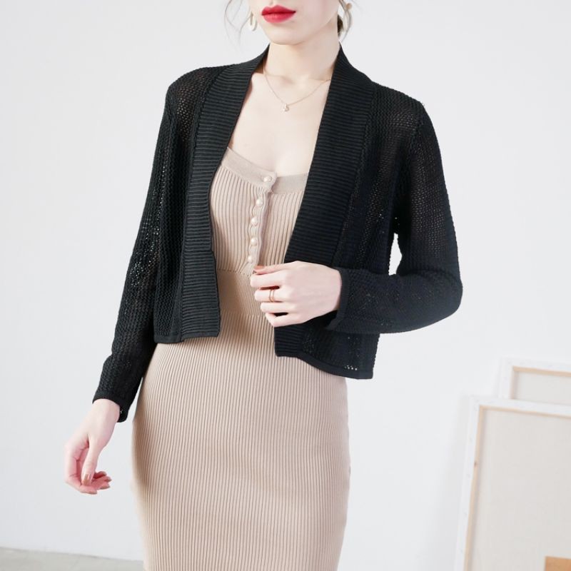 Áo khoác cardigan len dáng ngắn xuất Hàn (có sẵn) | BigBuy360 - bigbuy360.vn