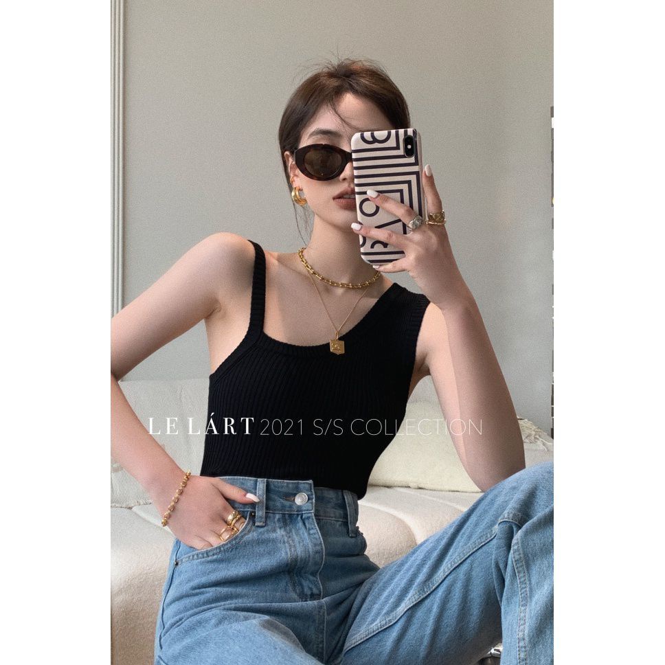 Áo Hai Dây Dáng Ôm Phong Cách Hàn Quốc Đơn Giản Thời Trang