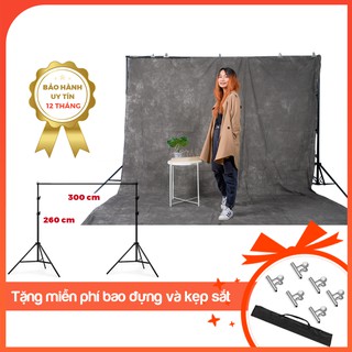 Khung giá treo chữ U phông nền chụp ảnh, đạo cụ chụp ảnh quay video lookbook, ảnh cưới, livestream 2m6x3m - TiTi Decor