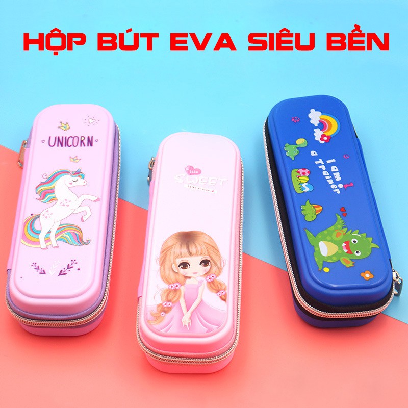 Hộp đựng bút học sinh trẻ em EVA ngộ nghĩnh siêu bền