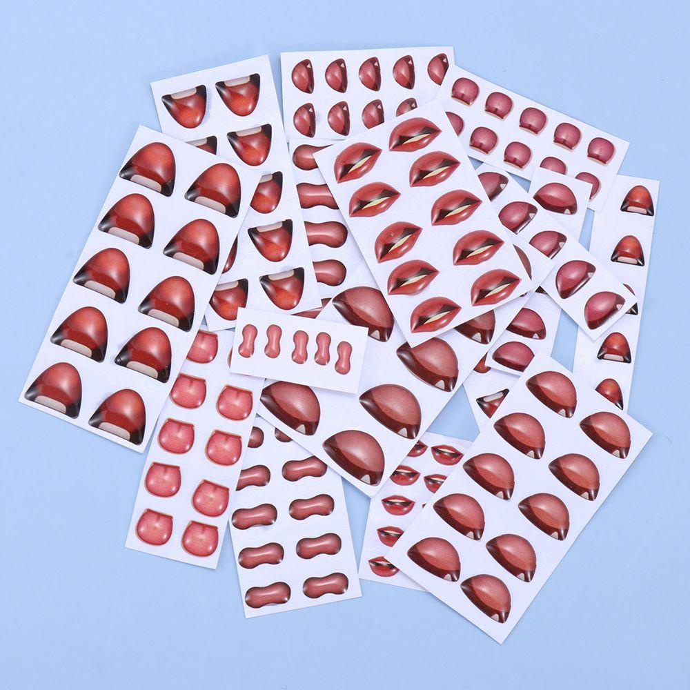 Set 10 Miếng Dán Miệng Búp Bê Nhiều Màu Dễ Thương