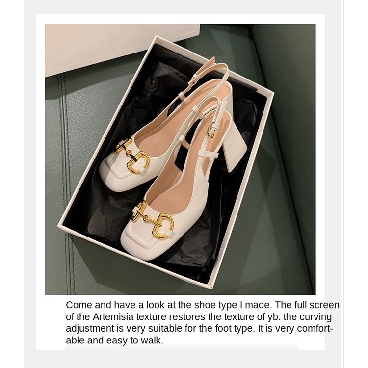 Xăng đan Cao Gót Mũi Vuông Thời Trang Xuân Hè Dành Cho Nữ