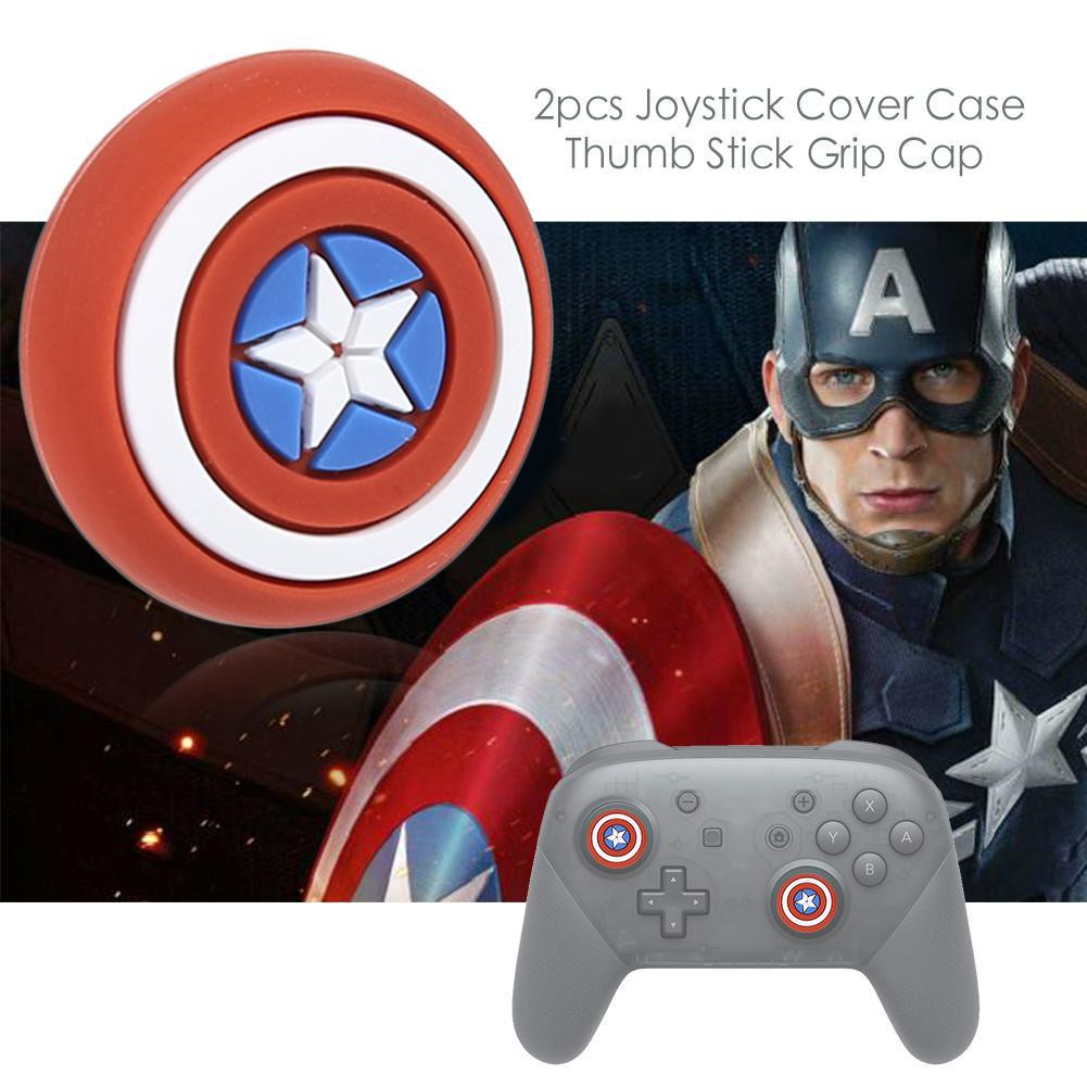 [Bộ 2 cái] Núm bọc Joystick cần Analog Captain American - Bảo vệ Analog tay cầm PS3,4,Xbox,Switch