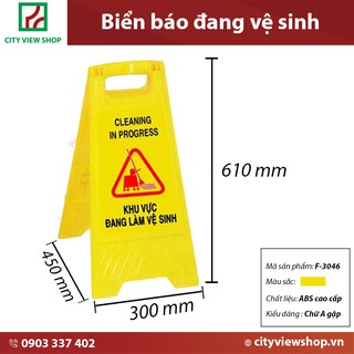 Biển báo khu vực đang vệ sinh