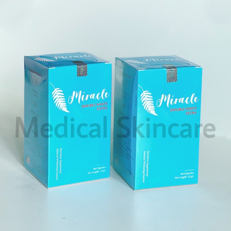 [CHÍNH HÃNG ] Viên Uống Trắng Da, Chống Nắng, Giảm Thâm Sạm Nám, Chống Lão Hóa MIRACLE Double White Extra hộp 60 viên | BigBuy360 - bigbuy360.vn