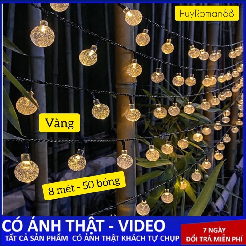 Ảnh thật Dây Đèn Led Cherry Bọt Nước 10m50 bóng Dây Đèn Trang Trí Cây Thông Noel, Đèn Bi Tròn
