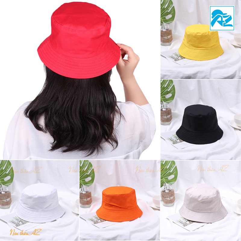 Mũ Bucket Nam Nữ Kaki mềm trơn giá rẻ ( Màu Hồng, Cà Phê, Đỏ, Vàng )