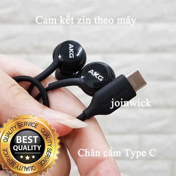 [ Bóc máy ] Tai nghe Samsung Note 10 AKG chân Type C zin chính hãng + Tặng 4 nút tai phụ