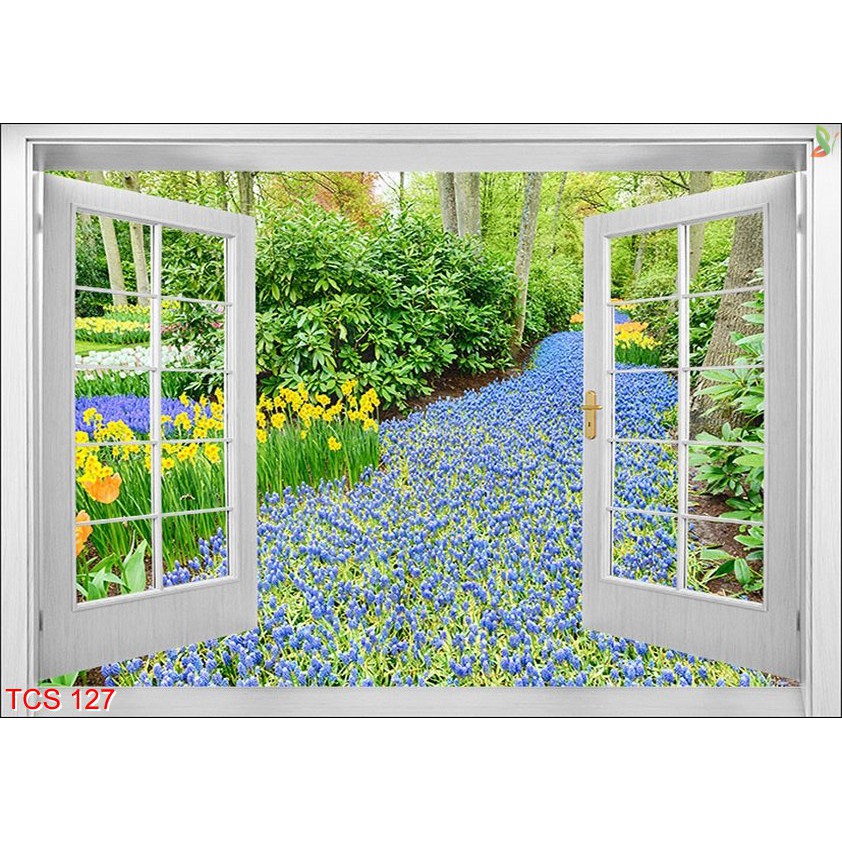 Tranh cửa sổ 3D - tranh gạch