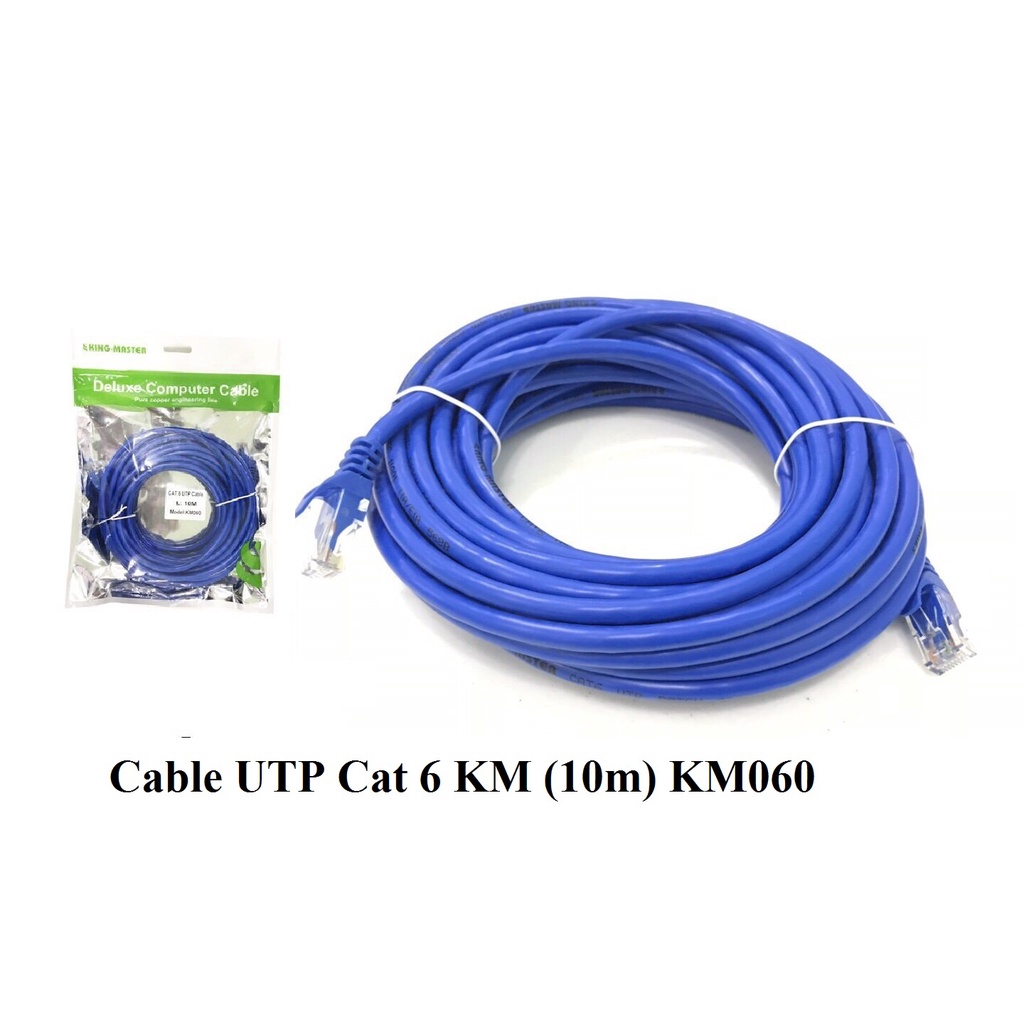 Cable LAN KINGMASTER UTP CAT6 10m Bấm sẵn 2 đầu