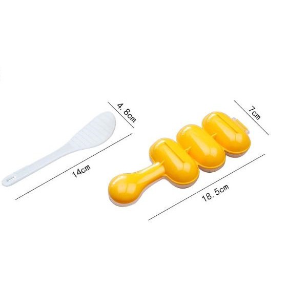 Khuôn cơm lắc tạo hình tròn kèm thìa siêu xinh ko kèm muôi