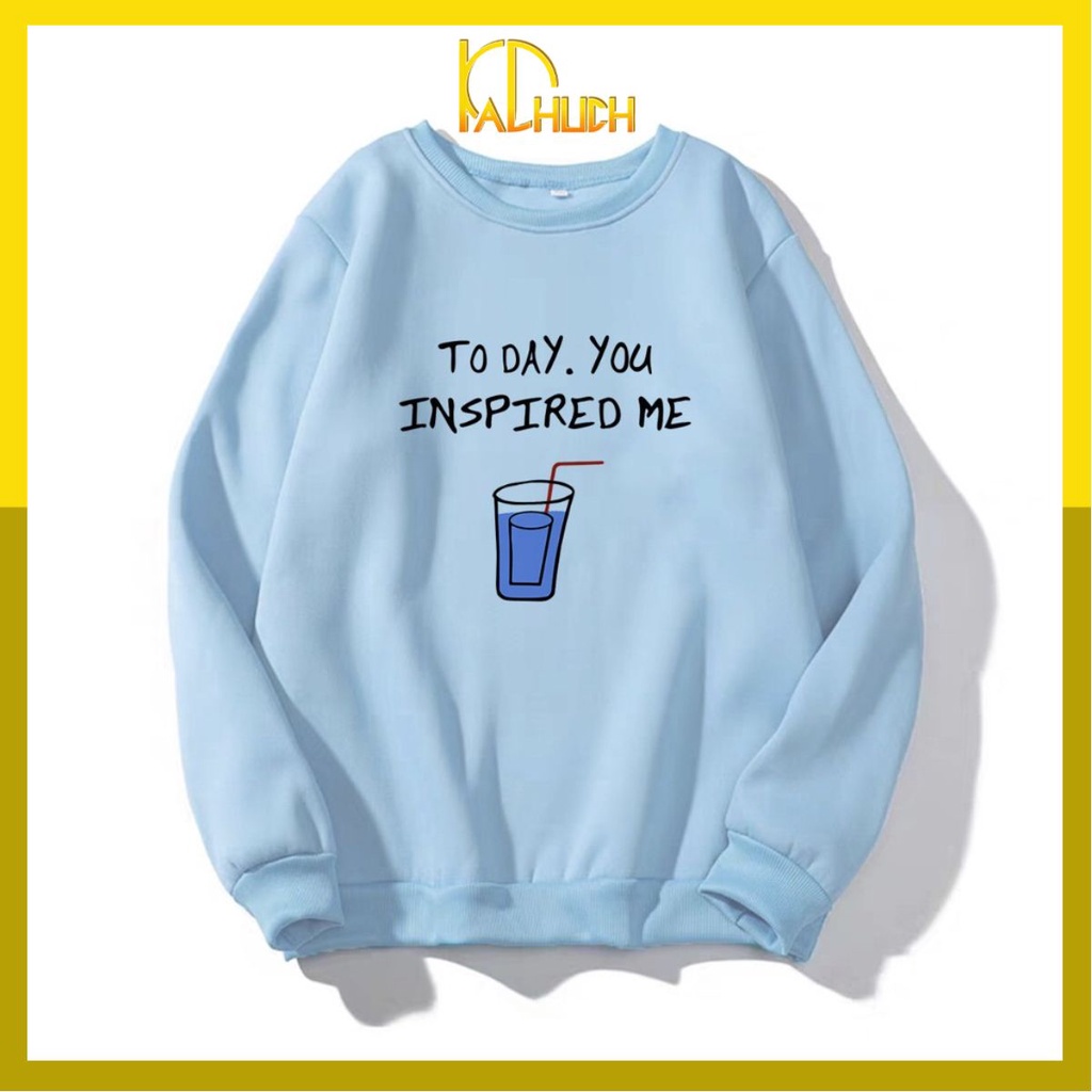ÁO SWEATER NAM NỮ IN LY NƯỚC TODAY
