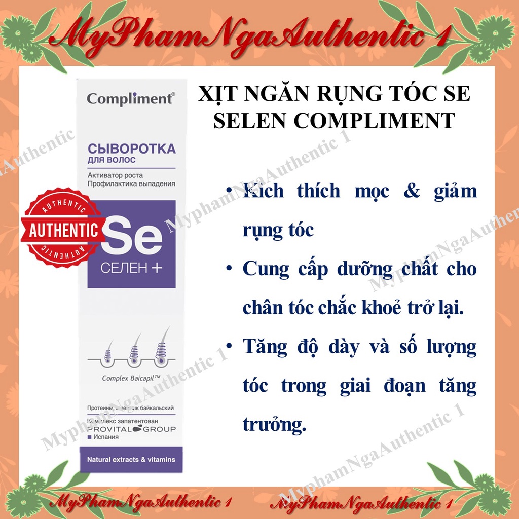 XỊT DƯỠNG TÓC VITAMIN KÍCH  MỌC TÓC COMPLIMENT