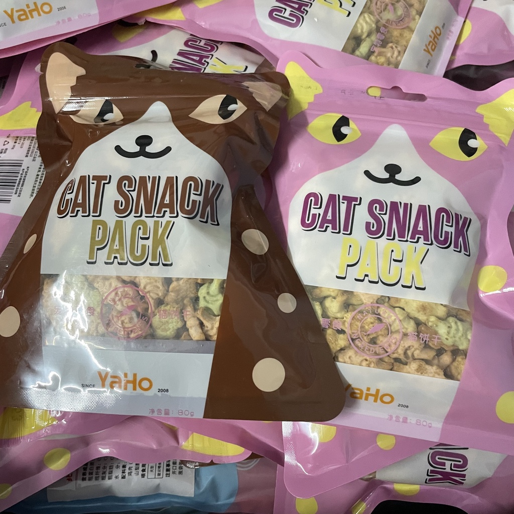 Bánh thưởng snack cho mèo CAT SNACK PACK YAHO, Snack cá cho mèo túi 80gr