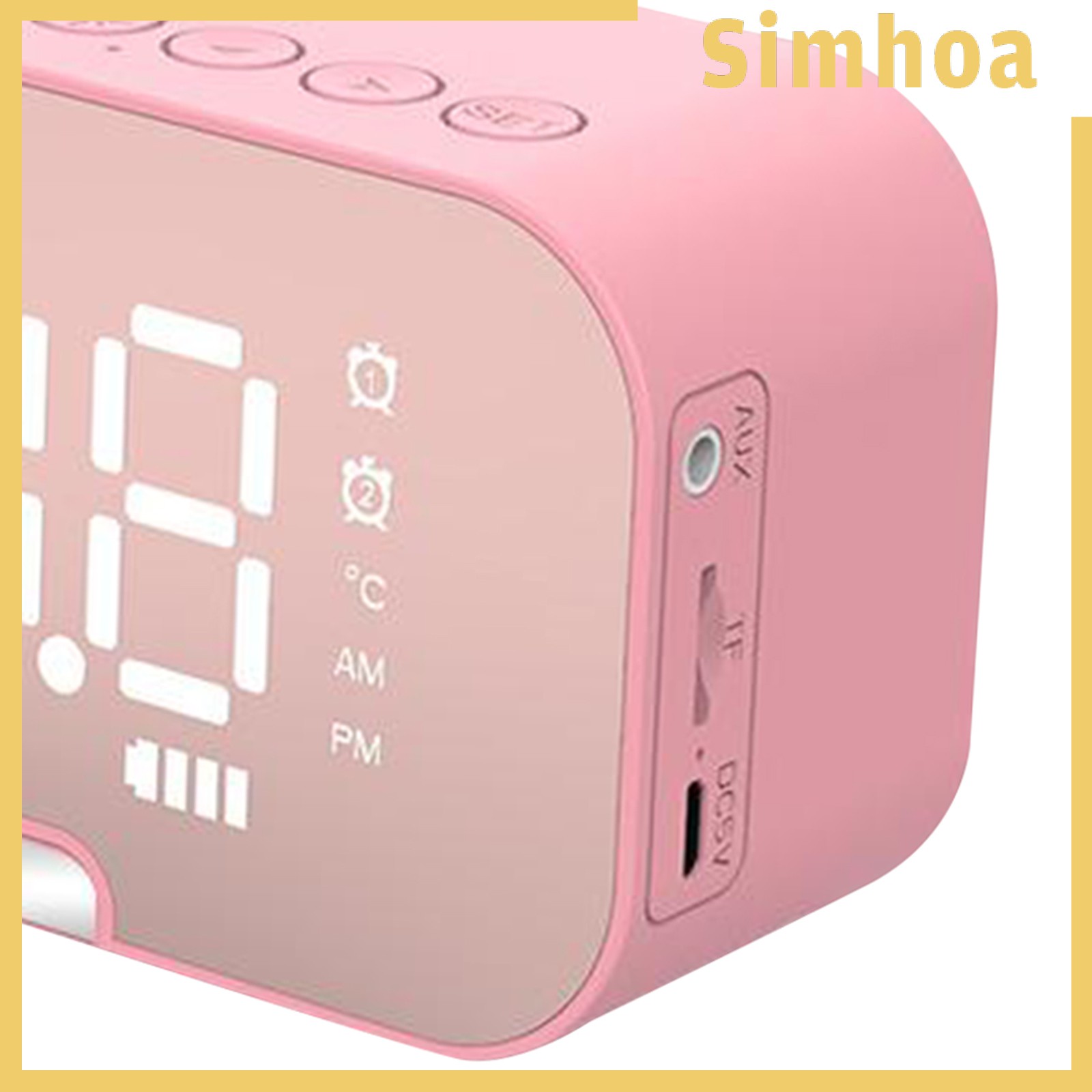 Loa Bluetooth Không Dây Tích Hợp Đồng Hồ Báo Thức Màn Hình Led Chất Lượng Cao Mp3 Fm Radio