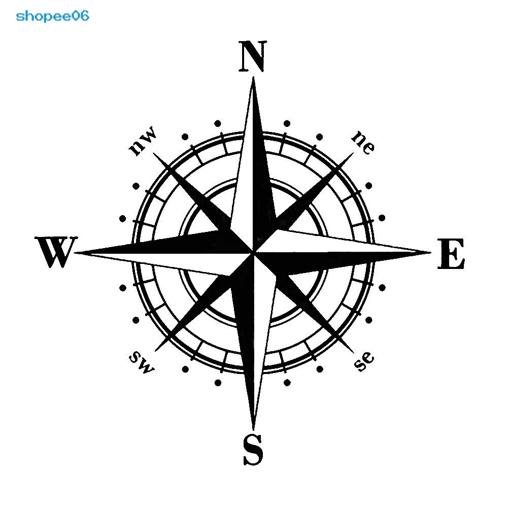 Miếng dán trang trí xe hơi hình la bàn độc đáo sáng tạo