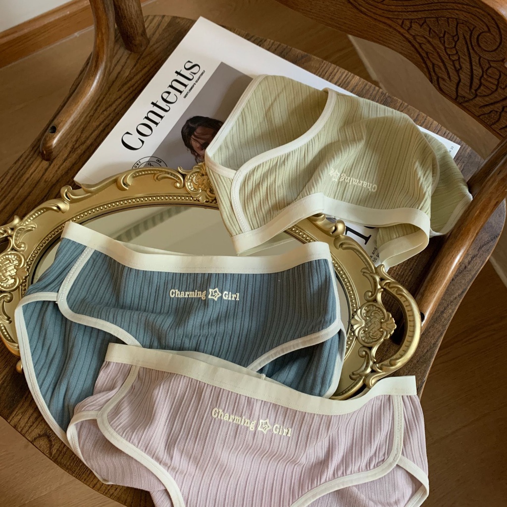 Quần lót lọt khe Leosoxs phối ren và ngọc trai phong cách quyến rũ ngọt ngào cho nữ