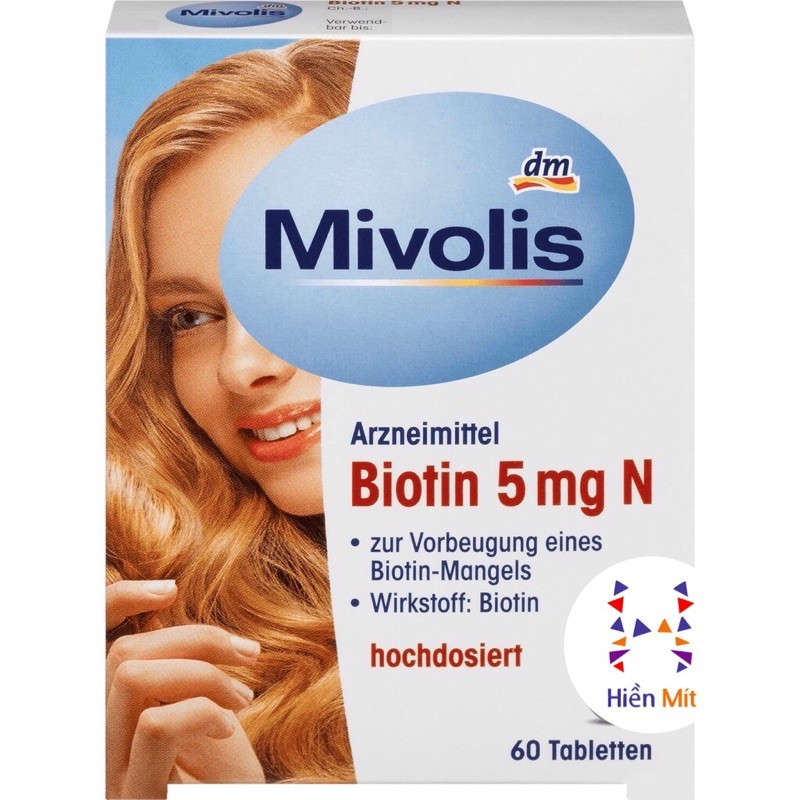 Viên dưỡng mọc tóc Biotin Đức đủ bill Mivolis