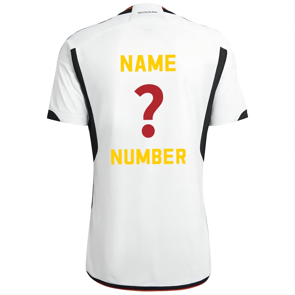 Áo Thun Số 22-23 Của Đội Tuyển Đá Banh Đức Màu Trắng Đen Size S-2XL