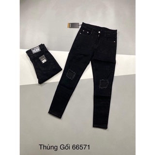 Quần bò amiri rách 2 gối vuông-2311