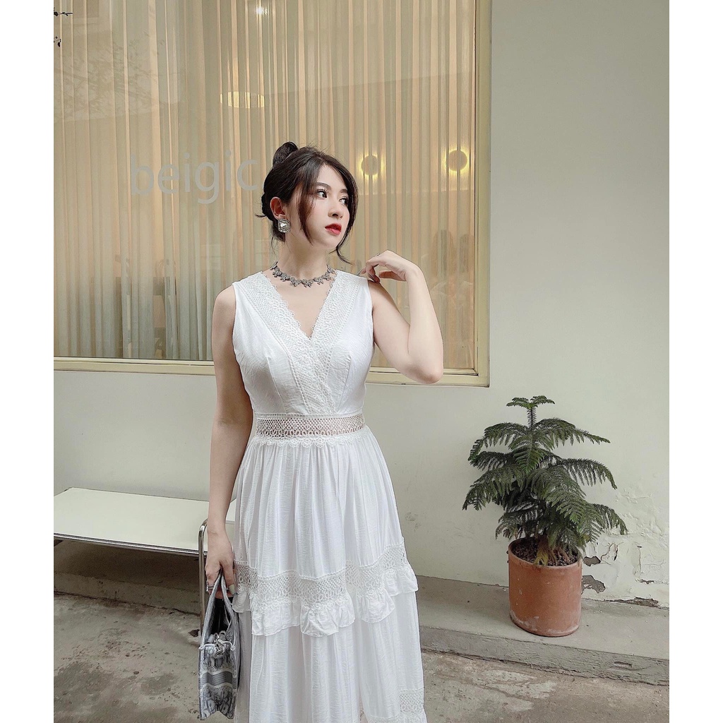 VÁY THÔ VIỀN REN TRẮNG