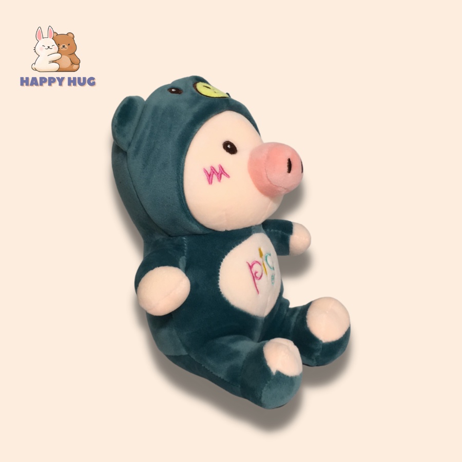 Gấu bông lợn cosplay gấu siêu dễ thương size 24 cm, thú nhồi bông gòn cao cấp - Happy Hug