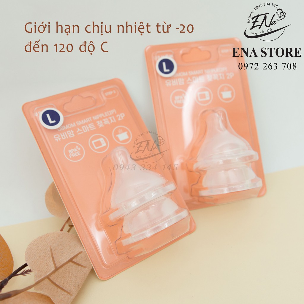 Vỉ 2 núm ti UBMOM size M