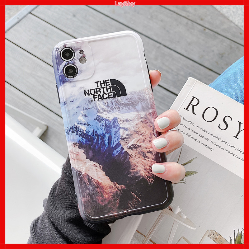 Ốp Điện Thoại Silicon IMD Mềm Hình Phong Cảnh Núi Tuyết Northface Cho IPhone 7Plus/8Plus XS XR XSmax 11 11pro 11promax 12