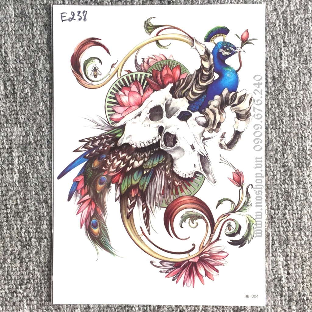 Hình Xăm Dán Phượng Hoàng E238