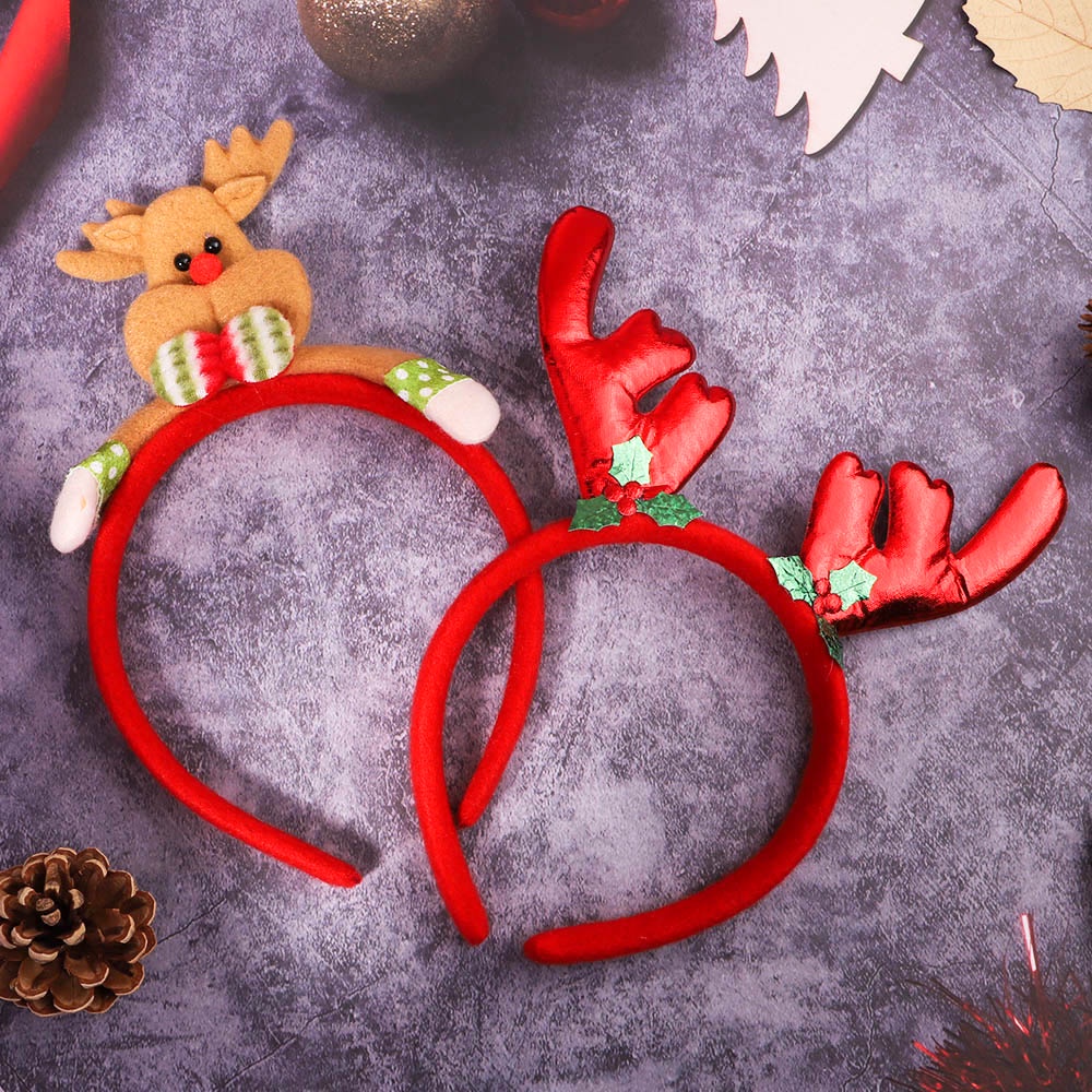 Cài tóc KIDSBOWS kiểu Giáng Sinh màu đỏ hình ông già Noel