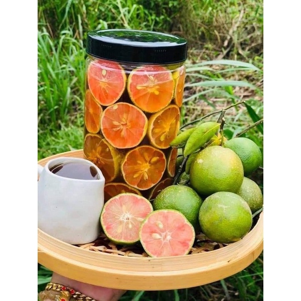 Chanh đào ngâm mật ong nhà làm nguyên chất, siêu ngon siêu sạch tăng đề kháng