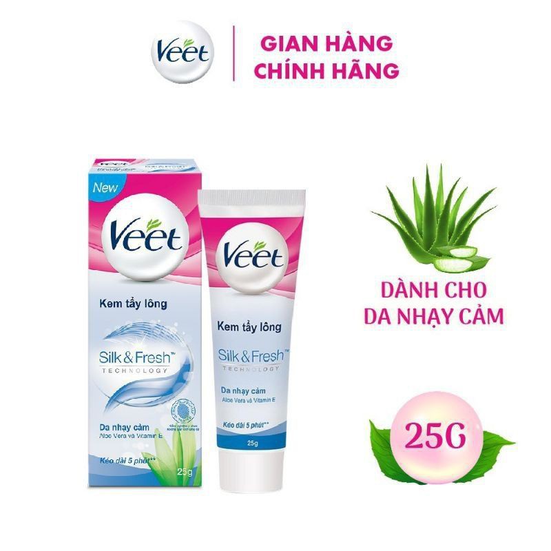 ❤𝙁𝙍𝙀𝙀𝙎𝙃𝙄𝙋❤Kem tẩy lông veet hair removal cream silk & fresh 100ml