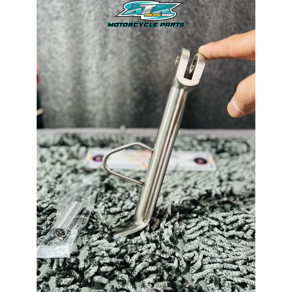 Chân chống nghiêng xe Wave, Dream ,inox 304 đặt nguyên khối tặng kèm lò xo thép xiken