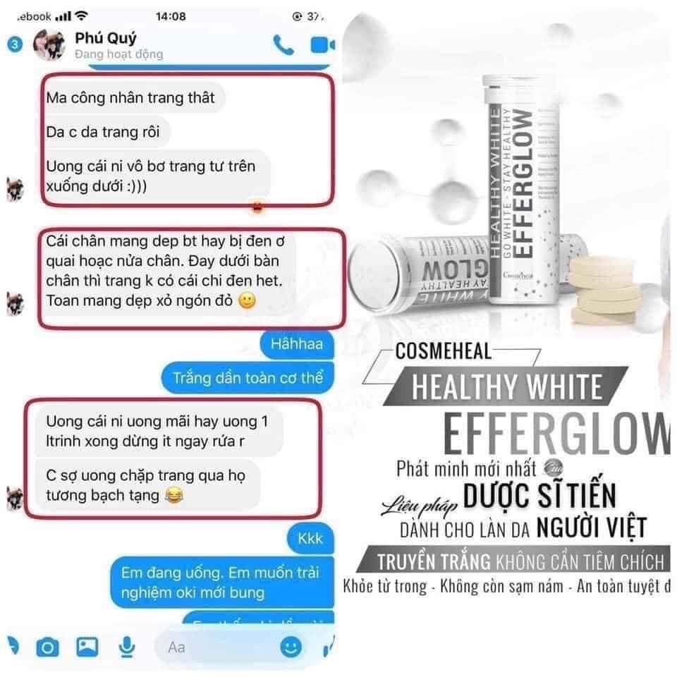 Viên sủi trắng da Cosmeheal Heathy White Efferglow